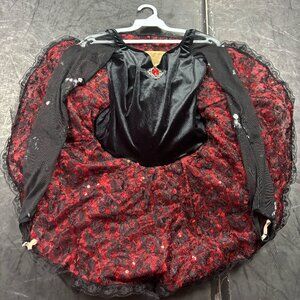 Long Sleeve Red and Black tutu